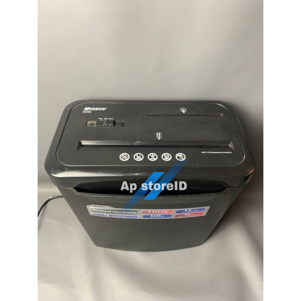 Krisbow S340 Mesin Penghancur Kertas / Dokumen / CD Paper Shredder Mesin Penggiling Kertas second no