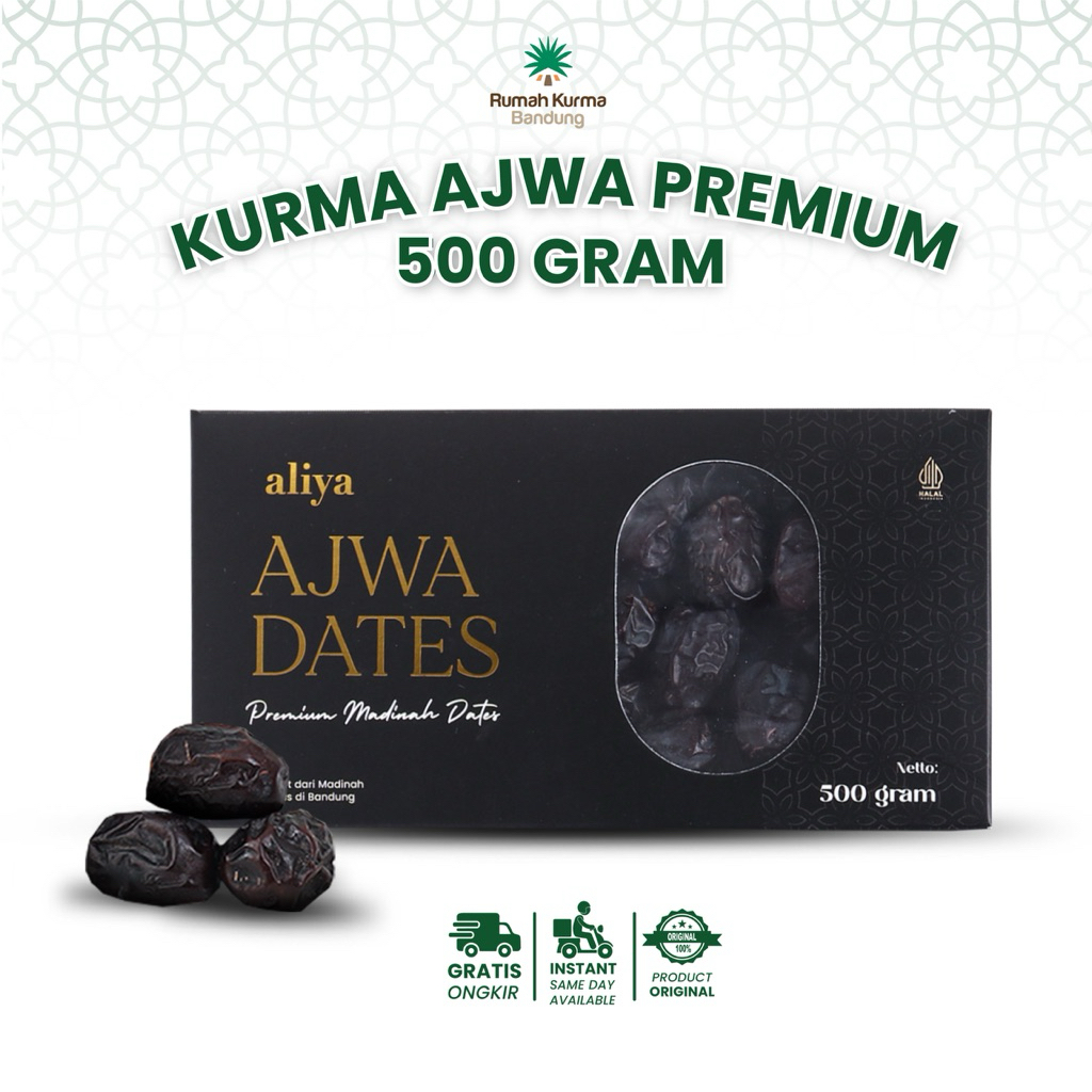 

Kurma Ajwa Madinah Aliya Premium Jumbo 500 Gram Kurma Nabi