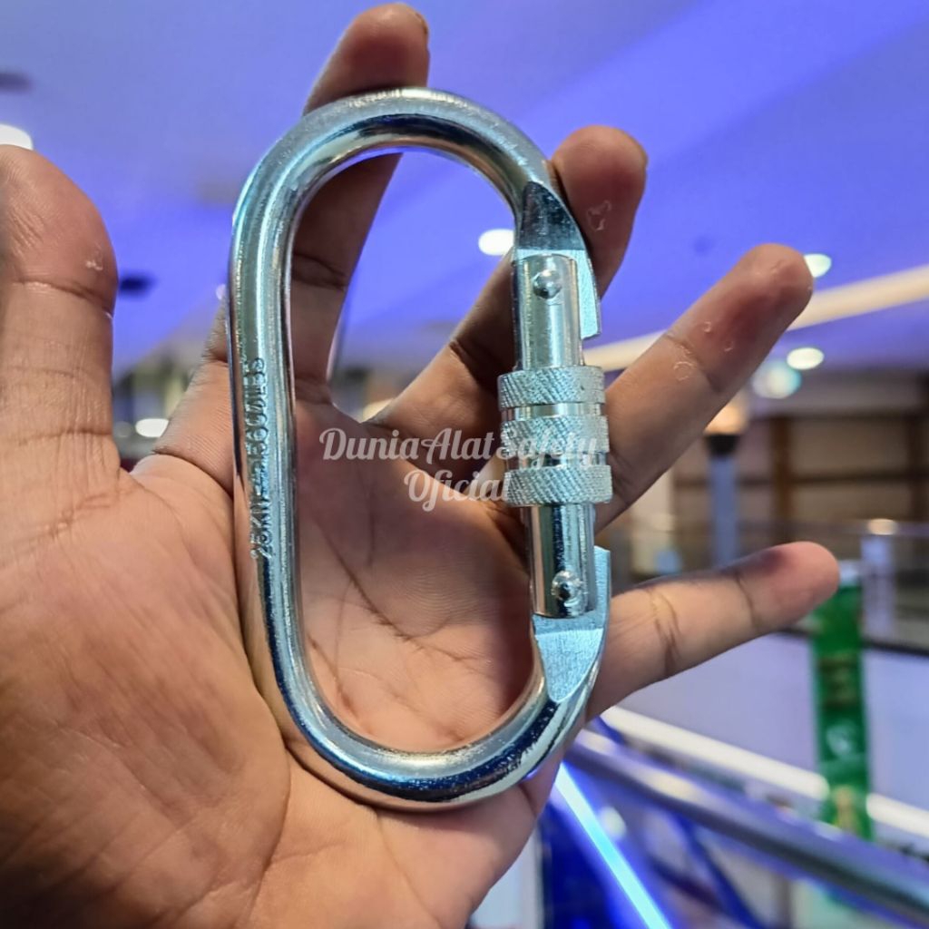 Carabiner 25Kn / 25 Ton / Carabiner Safety Climbing Panjat Original 100%