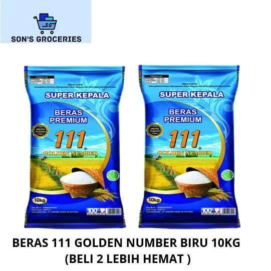 

Beras Premium 111 Biru 10 Kg Golden Number (Beli 2 Lebih Hemat)