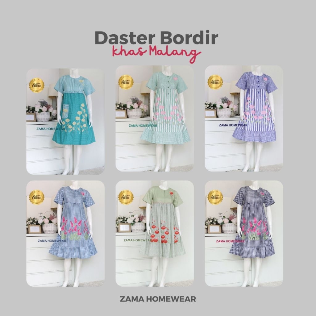 ZAMA | Daster Pendek Bordir Khas Malang