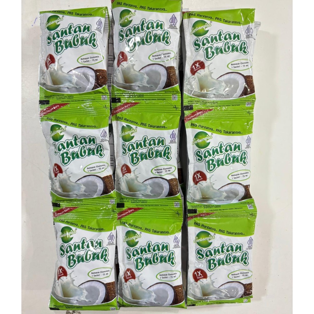 

10pcs Santan Pas Santan bubuk instan kemasan 13gr Kediri Jawa Timur