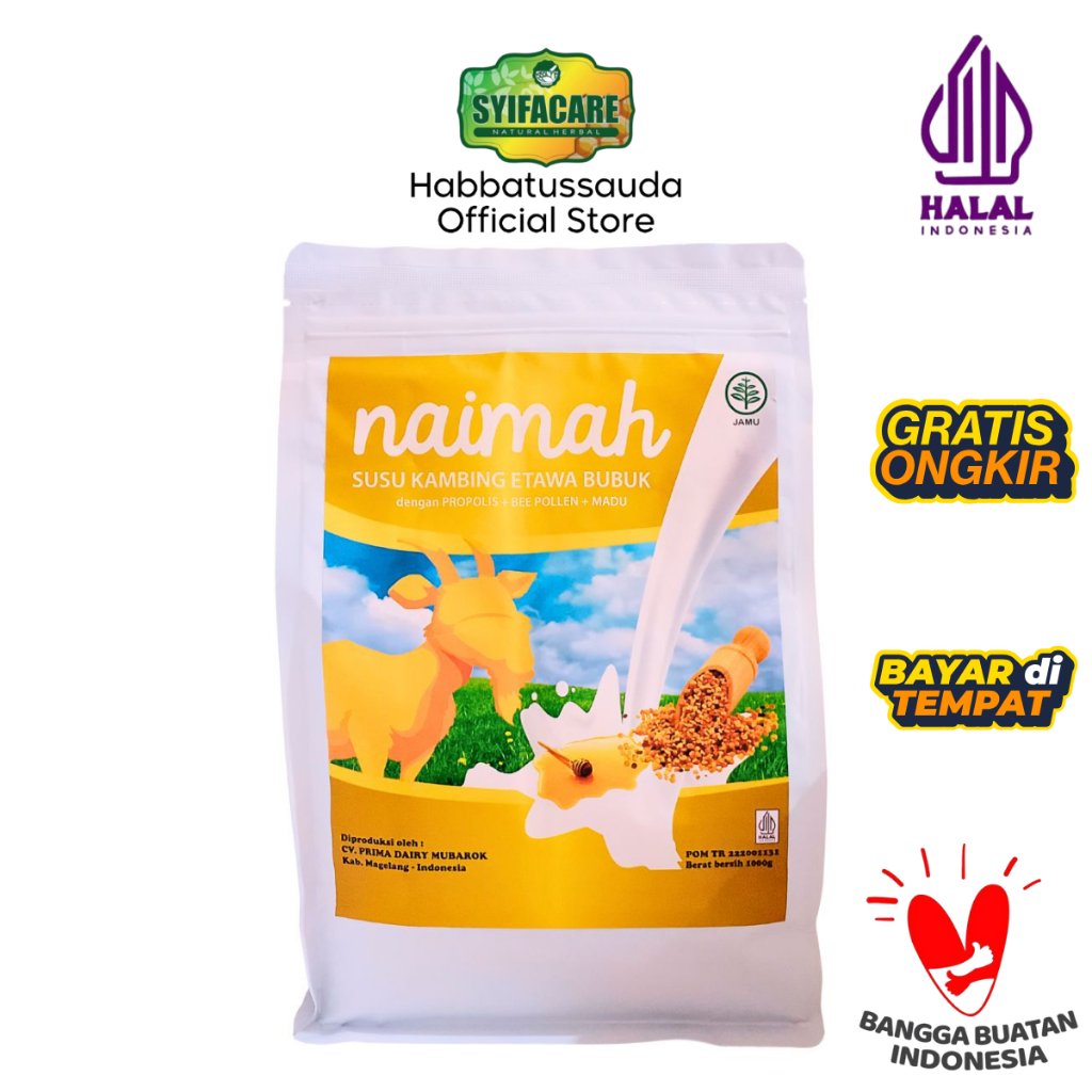 

Susu Kambing Etawa Naimah 1kg Original Rasa Enak, Tinggi Kalsium & Nutrisi Aman untuk Anak & Dewasa