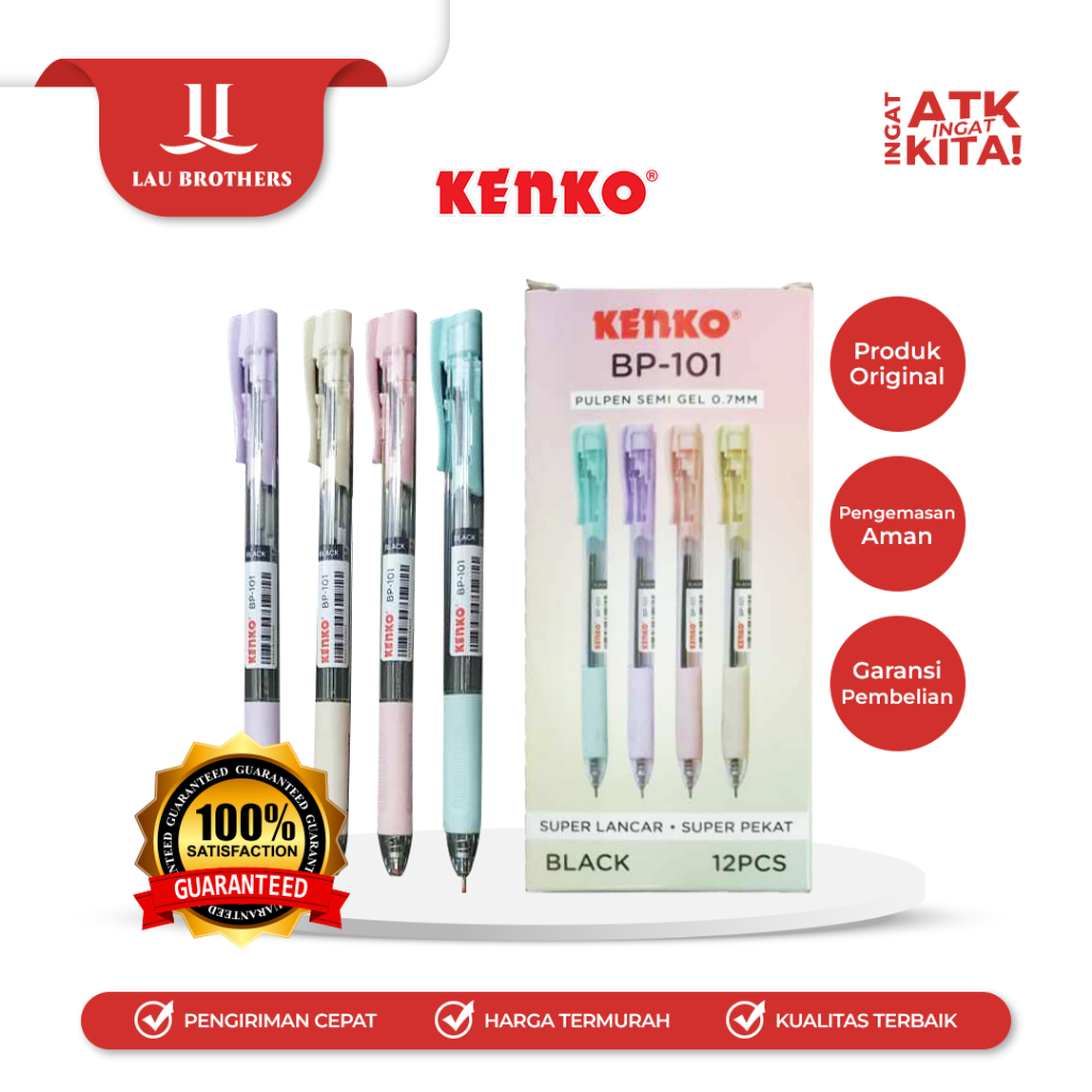

KENKO PULPEN SEMI GEL 0,7mm BP-101 (1LSN/ 12PCS)