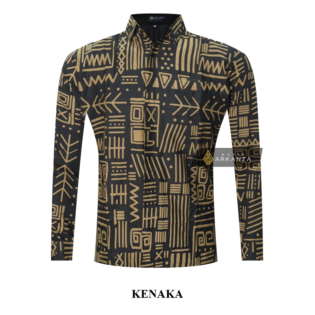 BATIK ARKANZA Motif KENAKA Kemeja Batik Pria Lengan Panjang