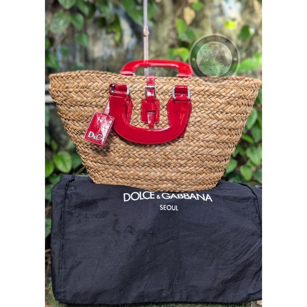 [With free gifts] Authentic Dolce & Gabbana wicker bag SS10