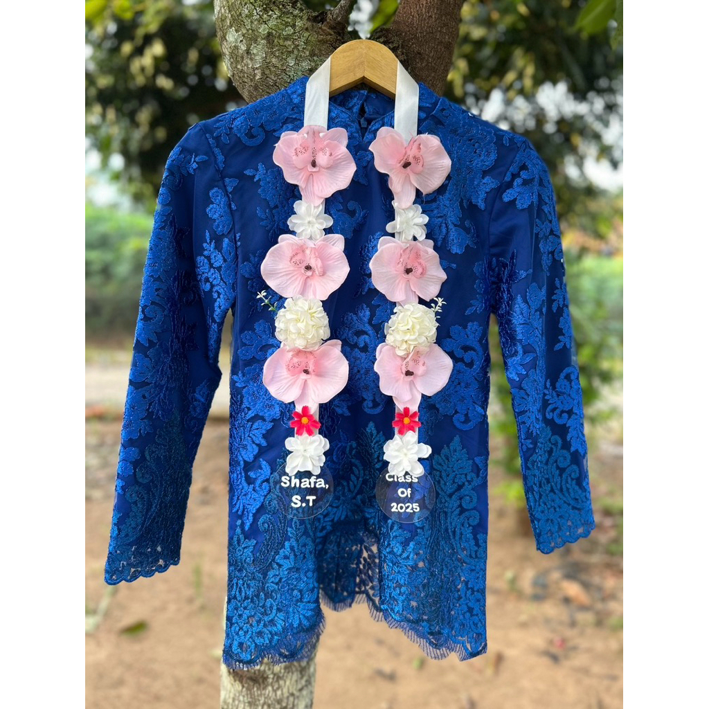 selempang bunga wisuda akrilik custom