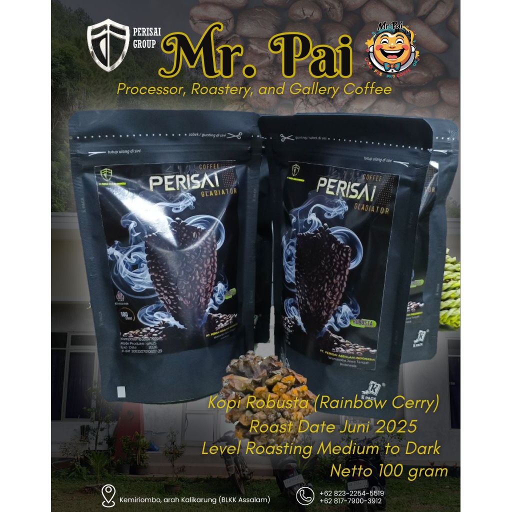 

PERISAI COFFEE ROBUSTA (RAINBOW CERRY) 1 Kg