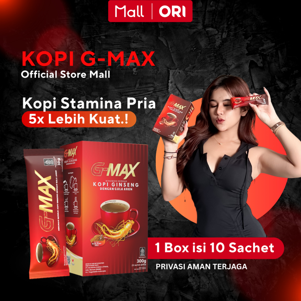 

Kopi G-MAX Original - Minuman Instan Kopi Ginseng Korea - Ekstra Kefein Meningkatkan Kebugaran & Daya Tahan