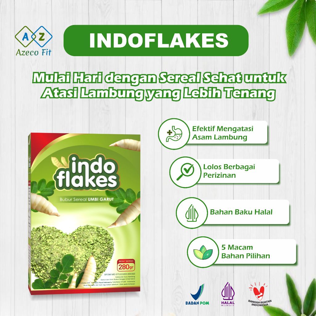 

Sereal Umbi Garut Indoflakes Solusi Atasi Asam Lambung Maag Dan Gerd