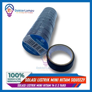 

SOLASI LISTRIK MINI HITAM (SQUEEZY,GOLDTAPE SESUAI STOCK) HARGA PER PCS / 1 SLOP