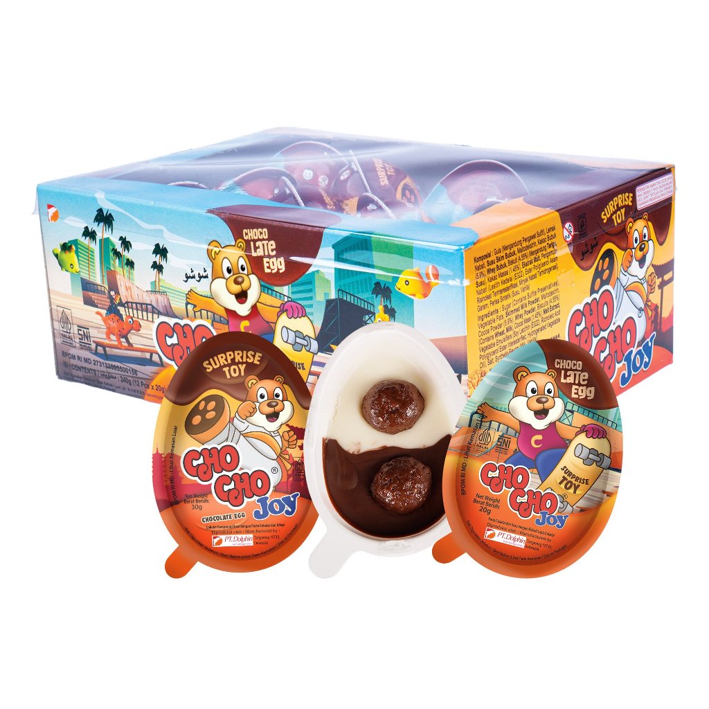 

DOLPHIN CHO CHO JOY - Snack - Telur - Mainan - 1 BOX