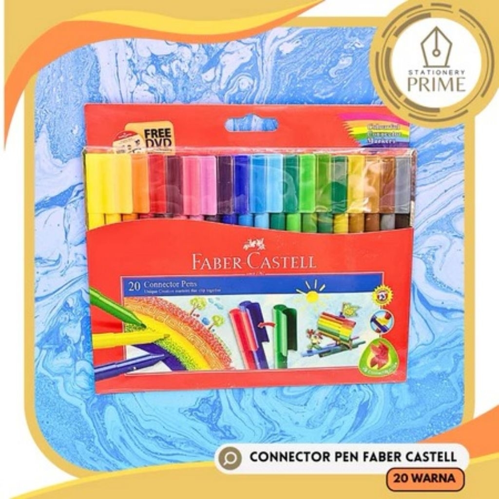 

Connector Pen Faber Castell 20 warna ( Spidol Warna )