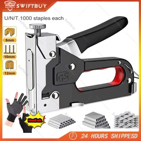 

Gratis 600 Paku / 3 In 1 Stapler Gun / 3 In 1 Pistol Kuku / Staples Tembak Gun Tacker / Powerfull Pistol Stapler / Furnitur DIY Pelapis Pistol Stapler / Dekorasi Rumah Alat Pertukangan / Multifungsi Pistol Stapler