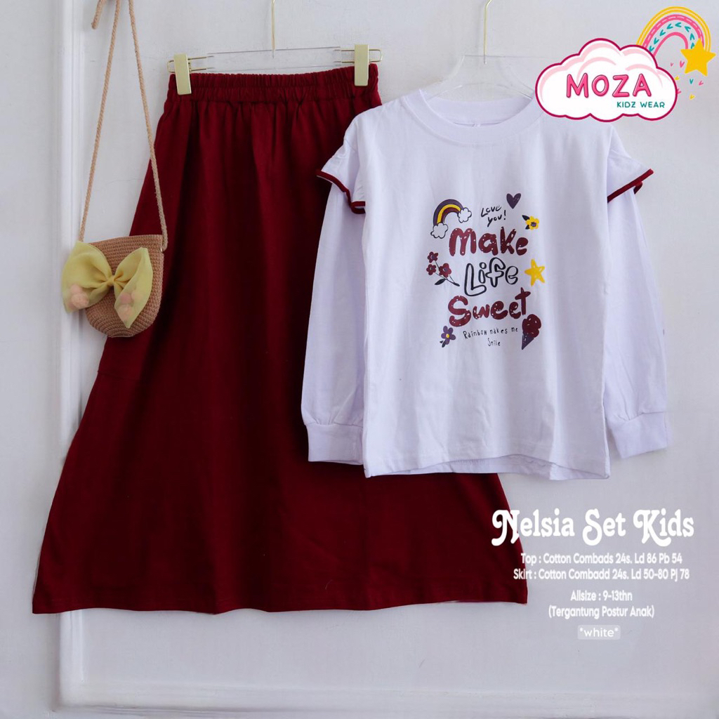 NELSIA ELZA MARINKA MELIA SETELAN SERIES ANAK PEREMPUAN BY MOZA KNITE RAJUT PREMIUM ORI JEANS