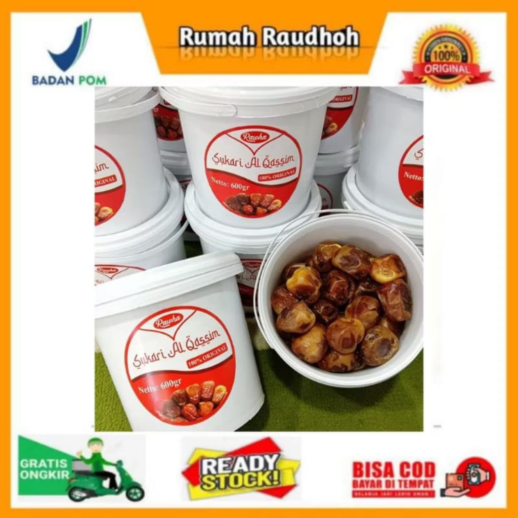 

KURMA SUKARI AL QASSIM EMBER 600 GRAM ORIGINAL RAWHA