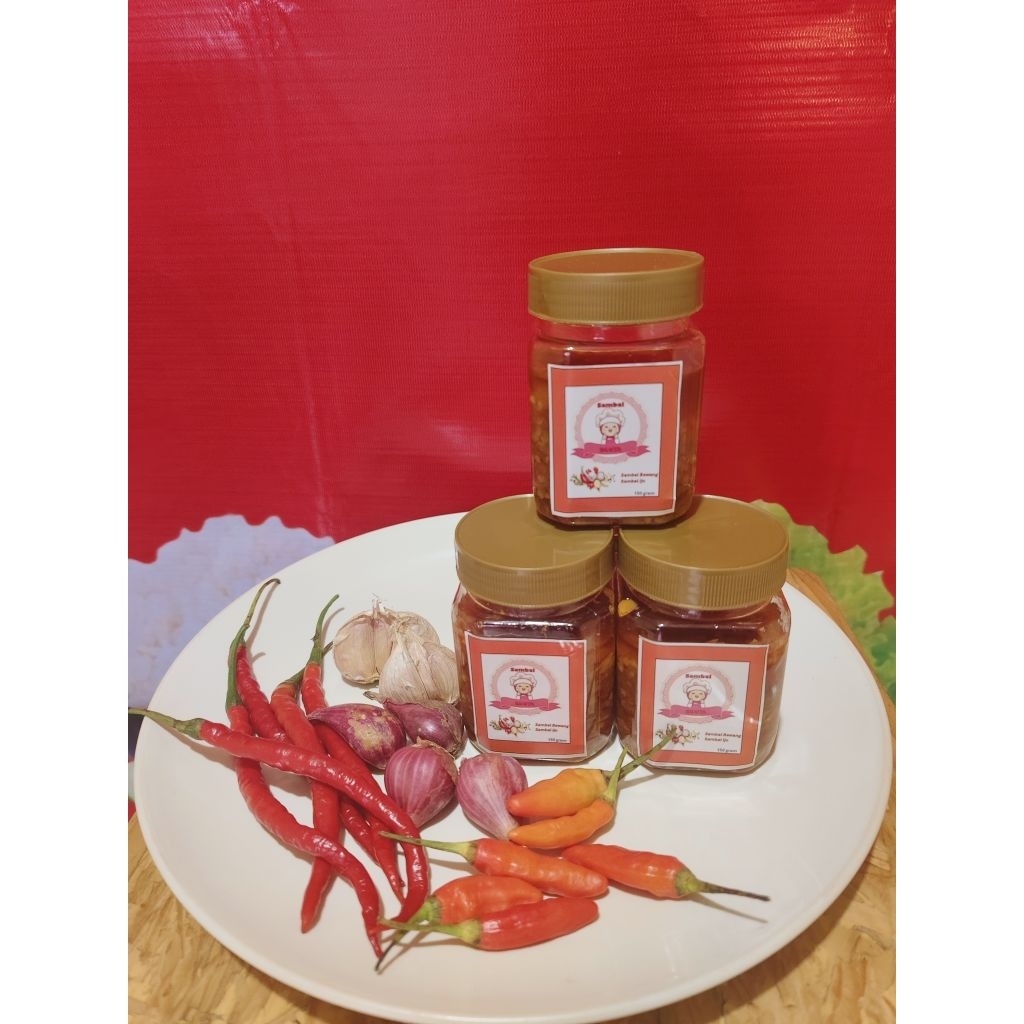 

Sambel bawang/kemasan 150g/sambel enak/sambel pedes nampol