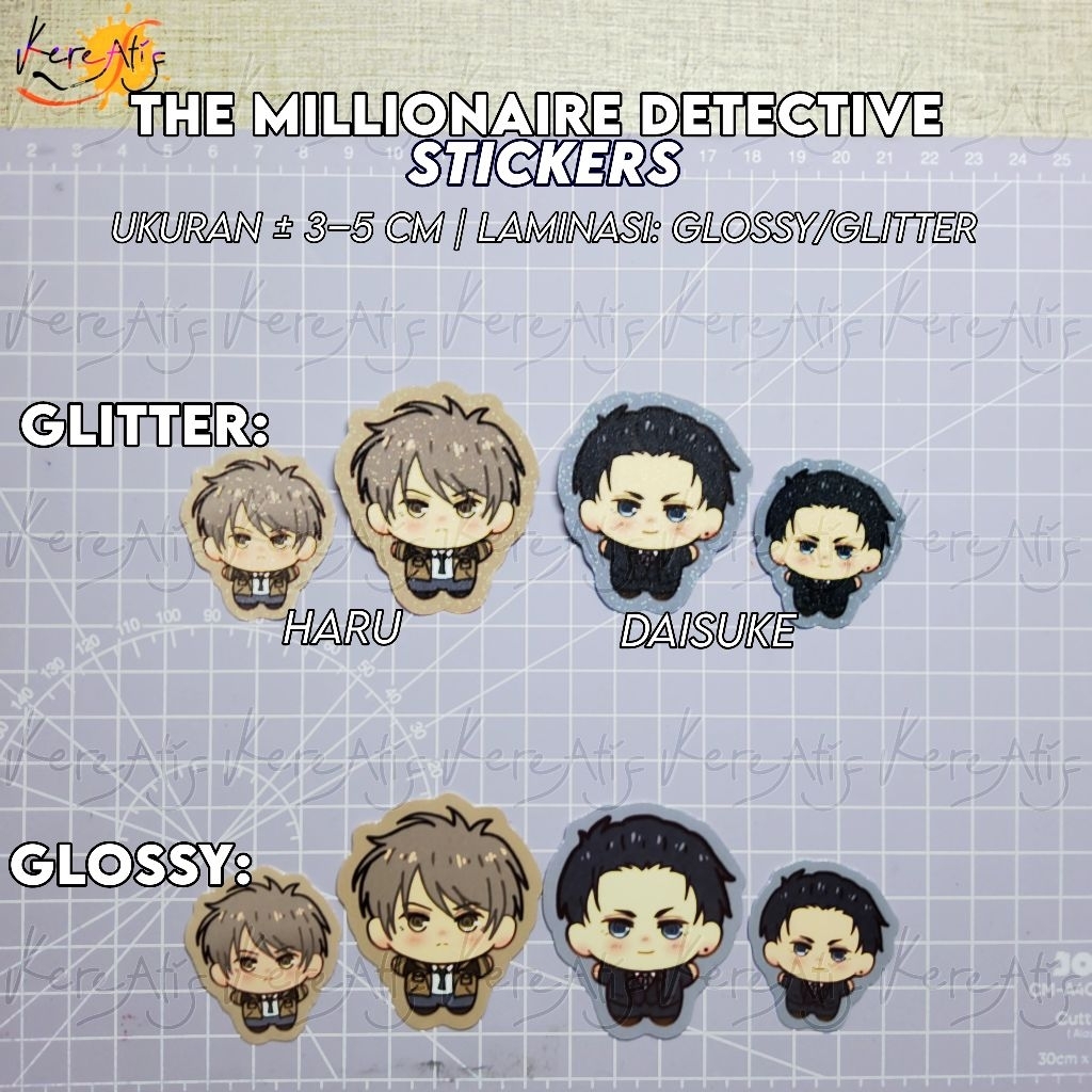 

[Fan Merchandise] Sticker Glossy & Glitter | Kambe Daisuke, Haru Katō - The Millionaire Detective / Fugō Keiji Balance: Unlimited
