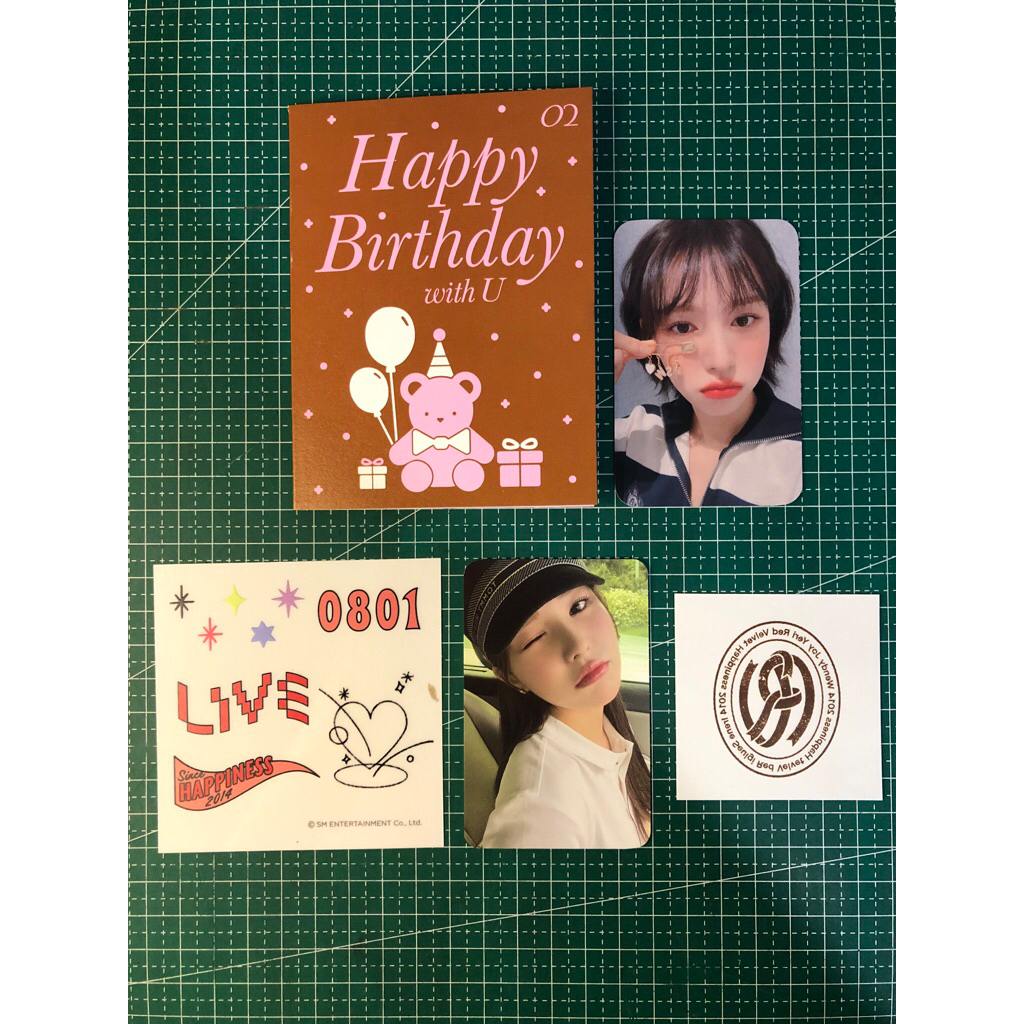 PHOTOCARD OFFICIAL PC WENDY RED VELVET RV MD BIRTHDAY PARTY SMCU EXPRESS AR TATTOO STICKET SET IN SU