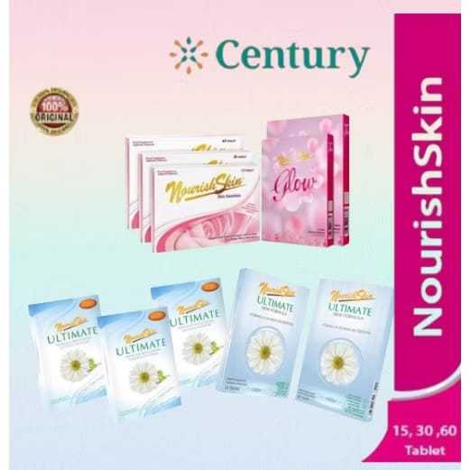 Nourish Skin All Varian isi 60,30,15/Nourish skin Glow /Nourish skin ultimate/Nourish skin pink/Supl