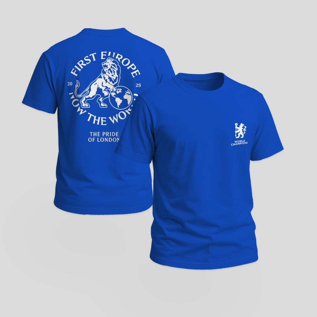 Kaos Chelsea World Champions Baju Pria Wanita Kekinian