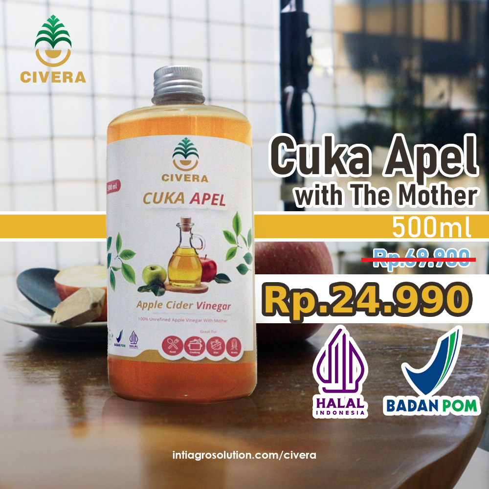 

Civera Apple Cider Vinegar 500ml / Cuka Apel 500ml (BPOM)