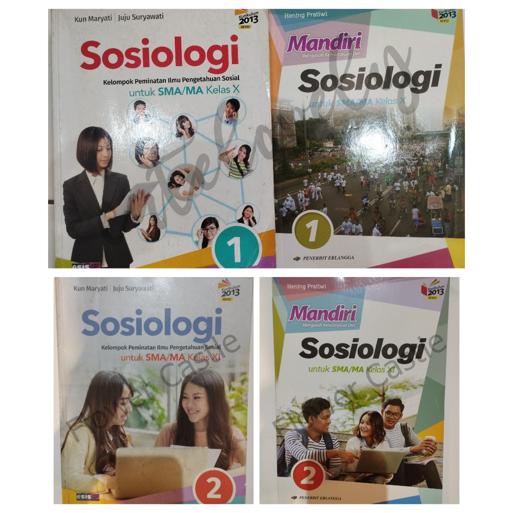[ Buku Bekas ] Sosiologi 1 2 SMA Kelas 10 11 X XI Kun Maryati Juju Hening mandiri kurikulum 2013 ips