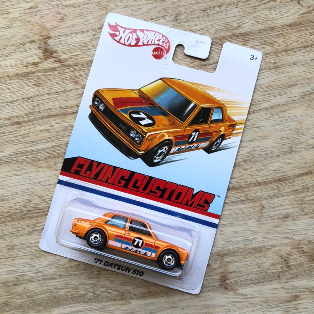 Hot wheels hotwheels datsun 510 orange flying custom