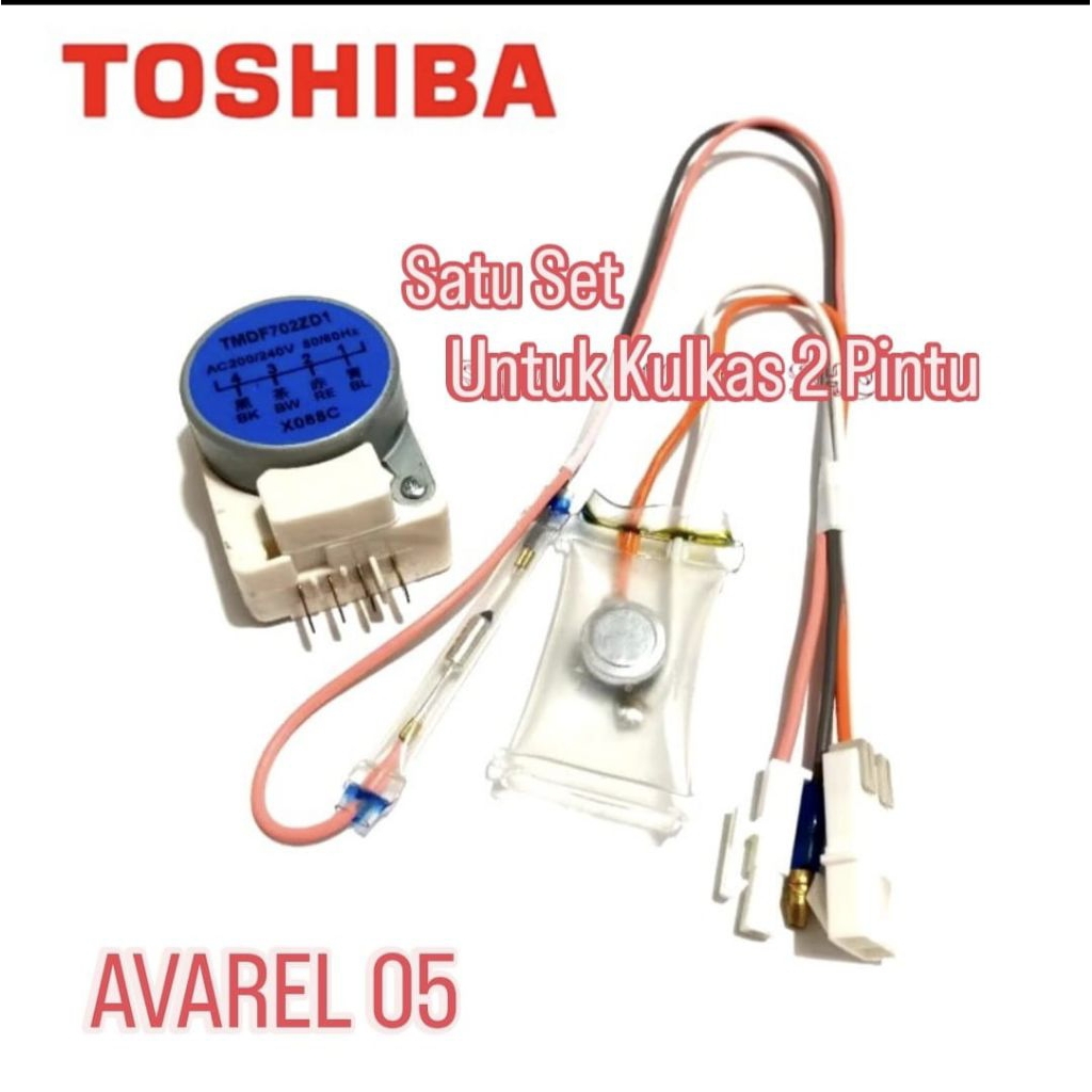 TIMER 1-3 DAN DEFROS BIMETAL KULKAS TOSHIBA  2 PINTU ORI