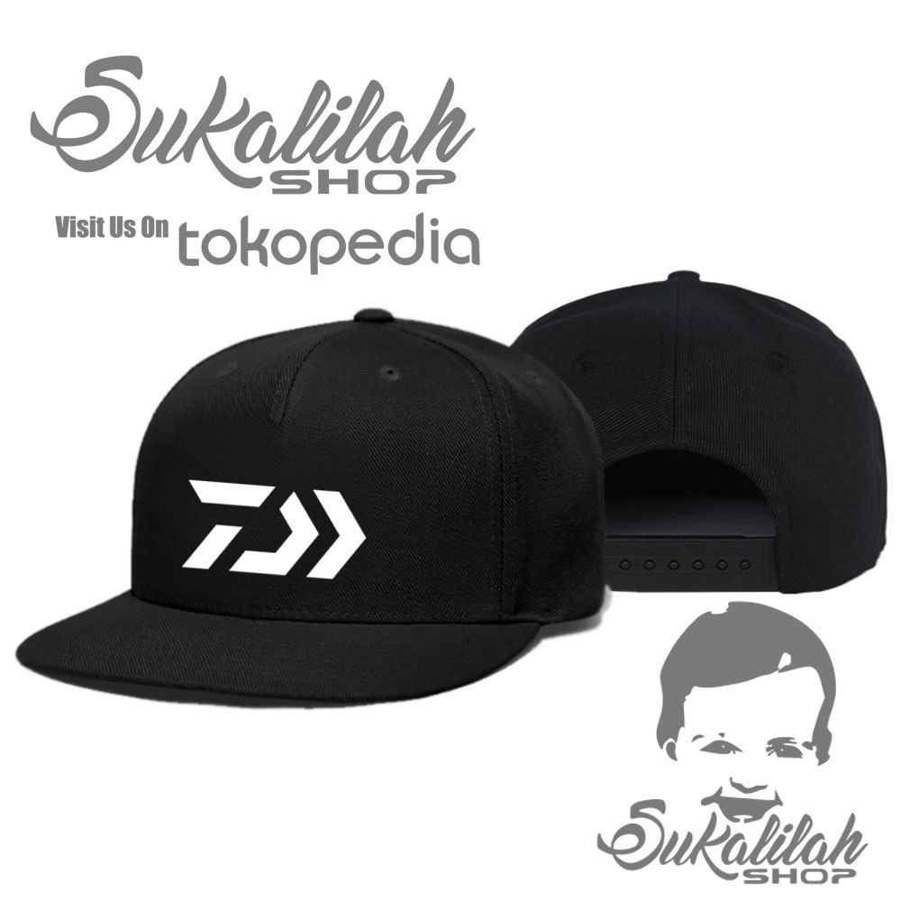 Topi pria snapback hiphop unisex all size sport daiwa logo besar