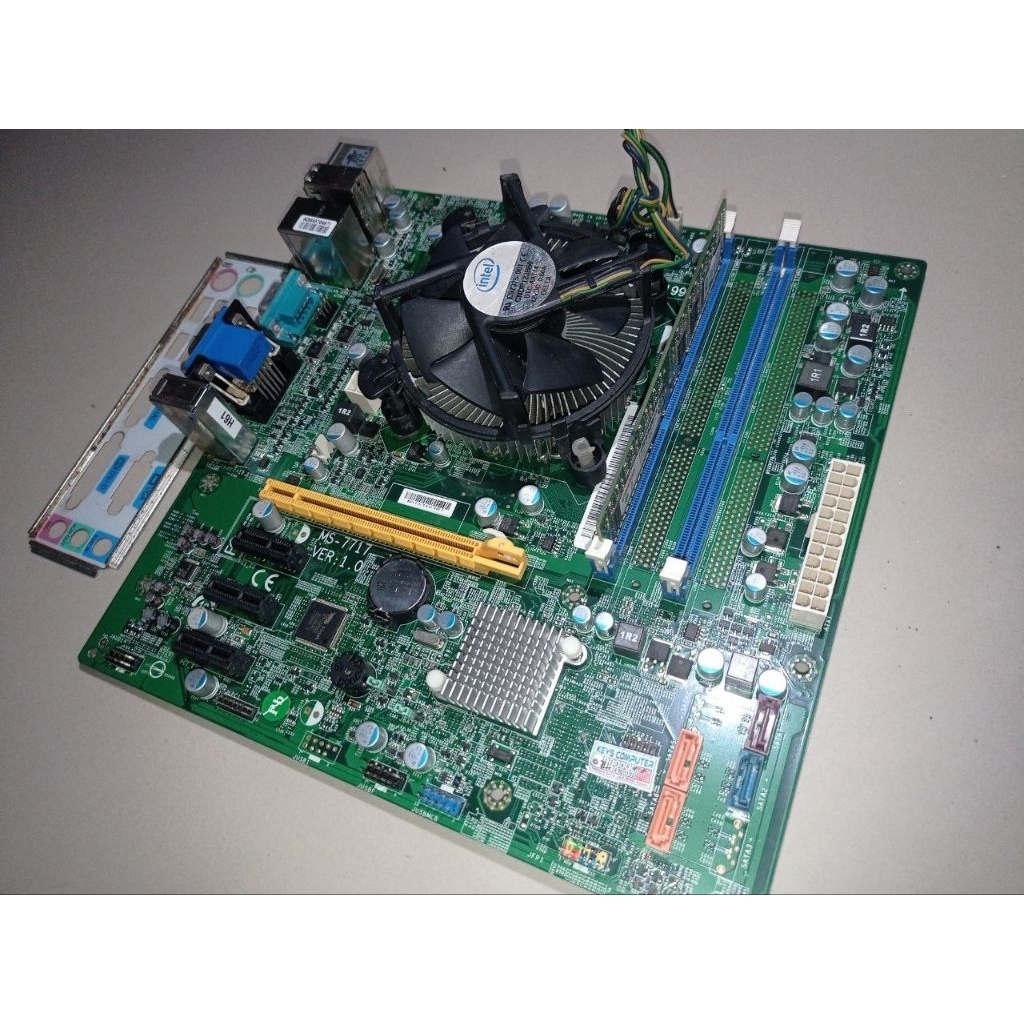 Motherboard H61+Prosesor+Ram 2gb ddr3