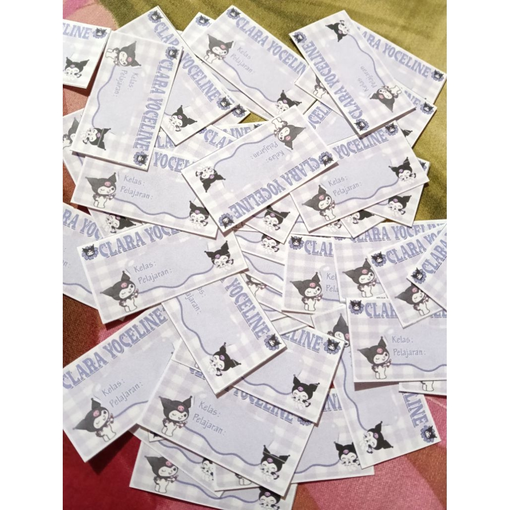 

STICKER NAMA / KUROMY/MOTIF KUROMY