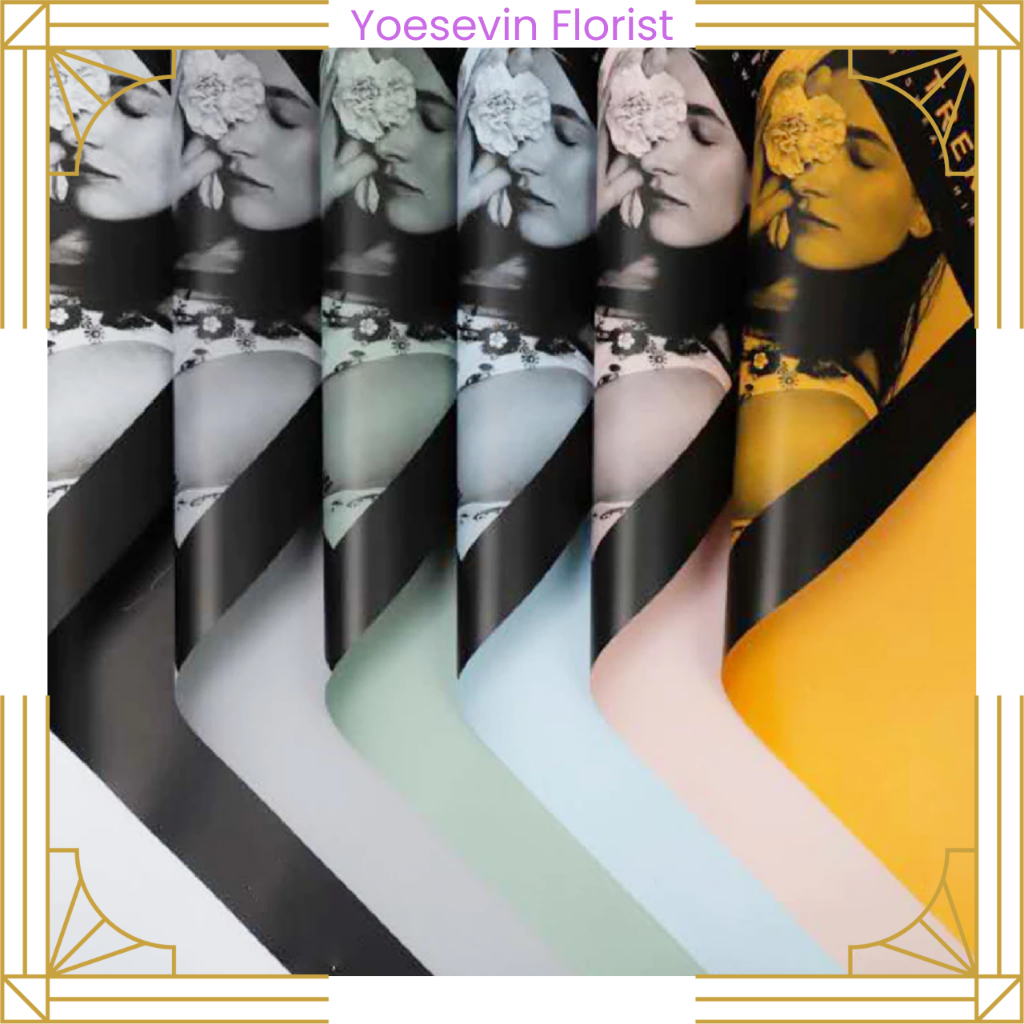 

KB6014 Kertas Buket Bunga Cellophane Flower Wrapping Paper Waterproof Motif Koran Ecer Lembaran/ Kertas Kado