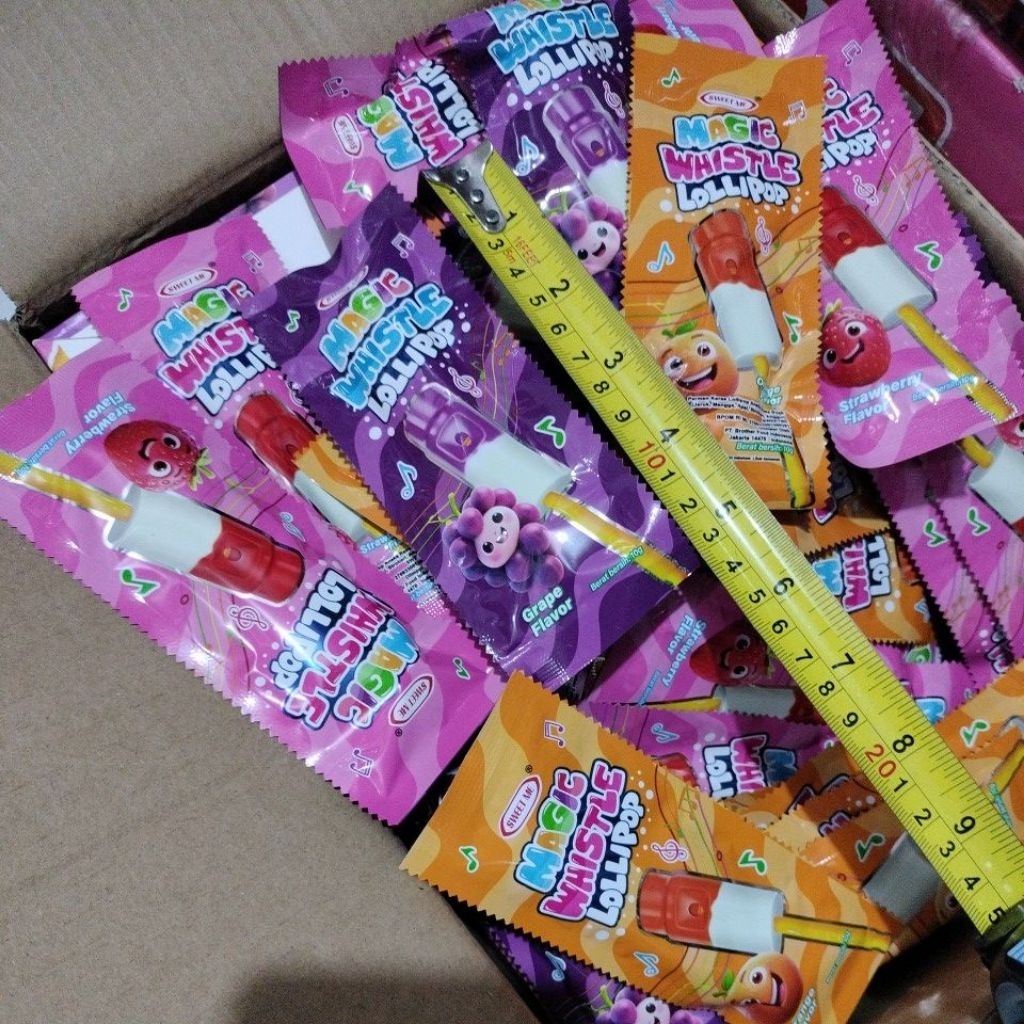 

PERMEN DIIMPOR MAGIC WHISTLE LOLLIPOP PAKET 10 pcs