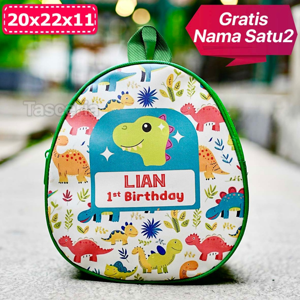 Tas Telur Ultah Anak Dino Lucu