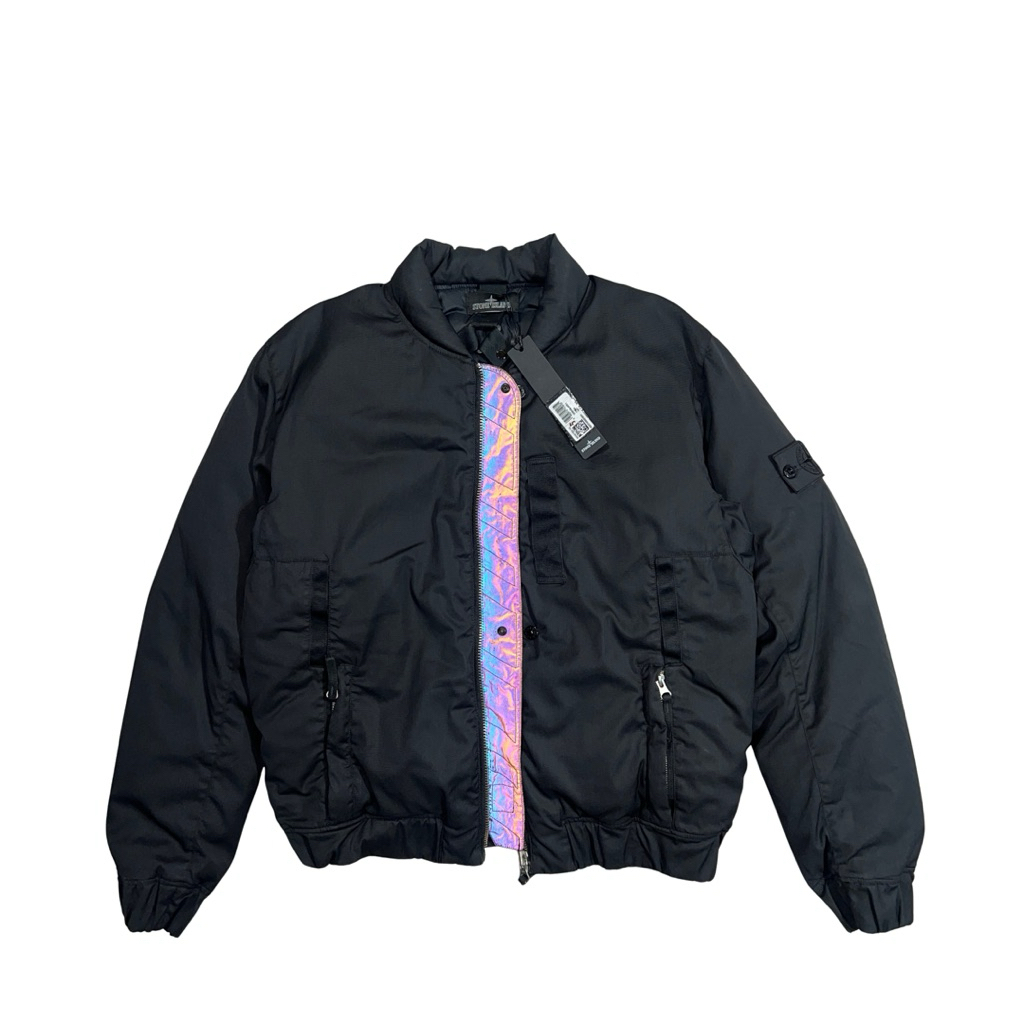 STONE ISLAND SHADOW PROJECT GARMENT DYED PADDED BOMBER JACKET BLACK