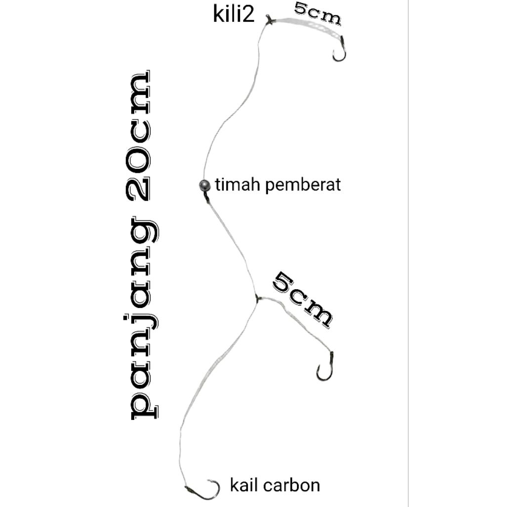 rangkaian 3 mata kail