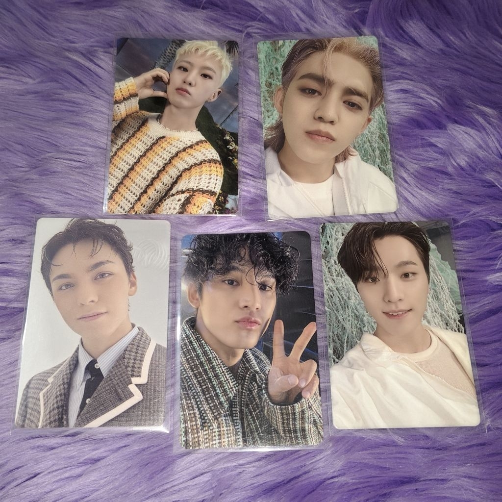 photocard mingyu seventeen pc stf spill the feels power of benefit pob lucky draw ld weverse osaka e