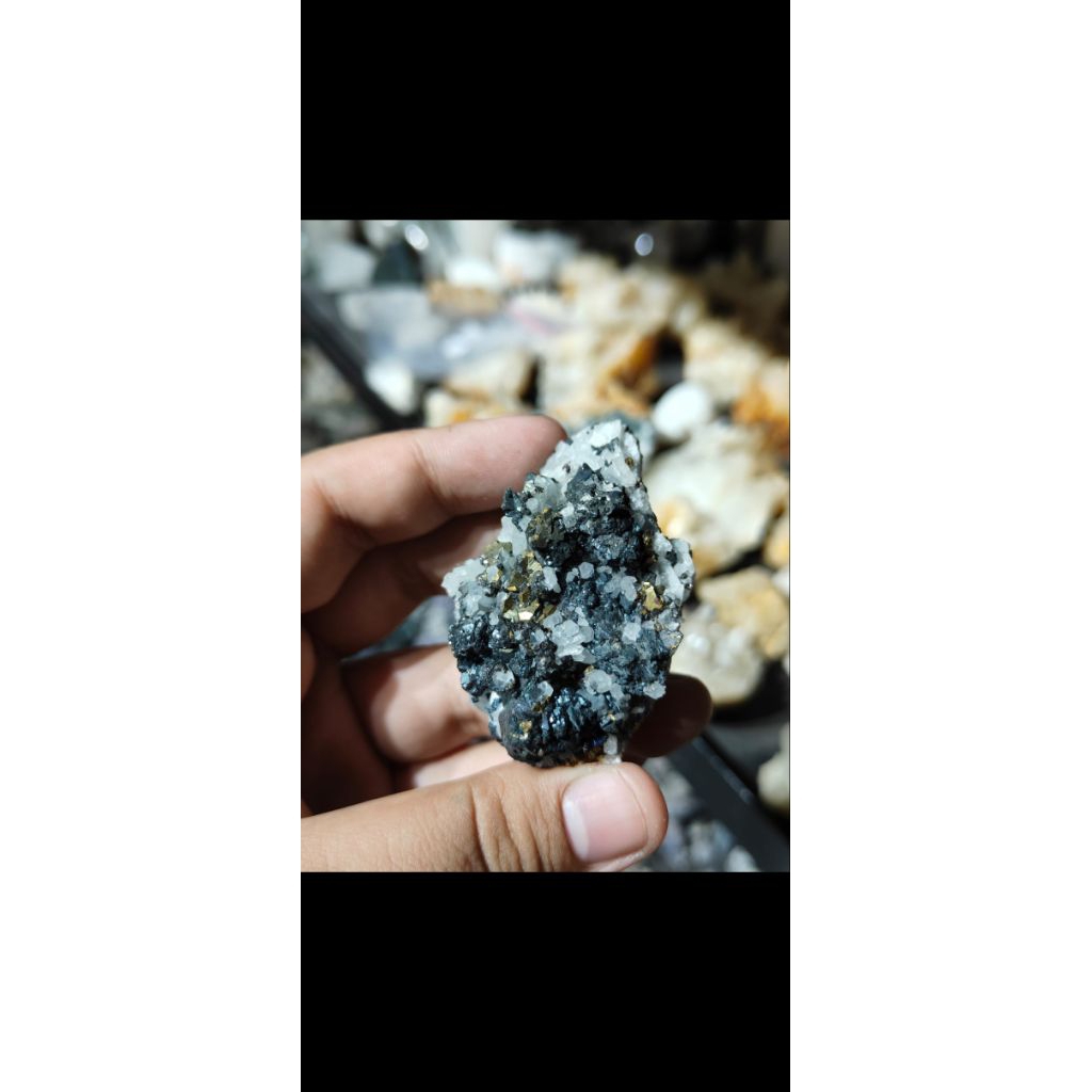 Crystal Pyrite Bournonite (C)