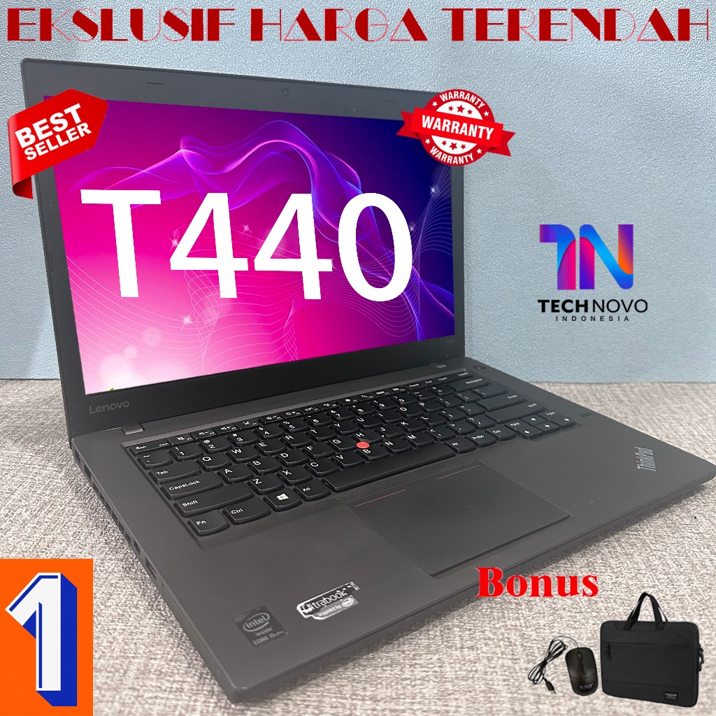 Lenovo second laptop thinkpad T440 T440S core I5 I7 Gen 4 Ram 4/8gb SSD 256gb 14inch Peningkatan bar