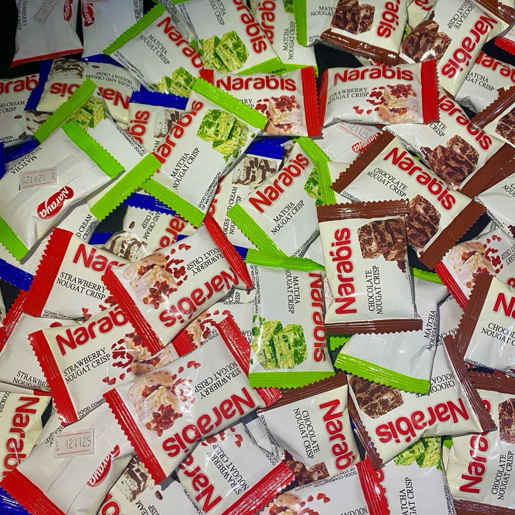 

Jajan Snack Import Ecer Narabis Nougat Biskuit Snack PRC PER PCS
