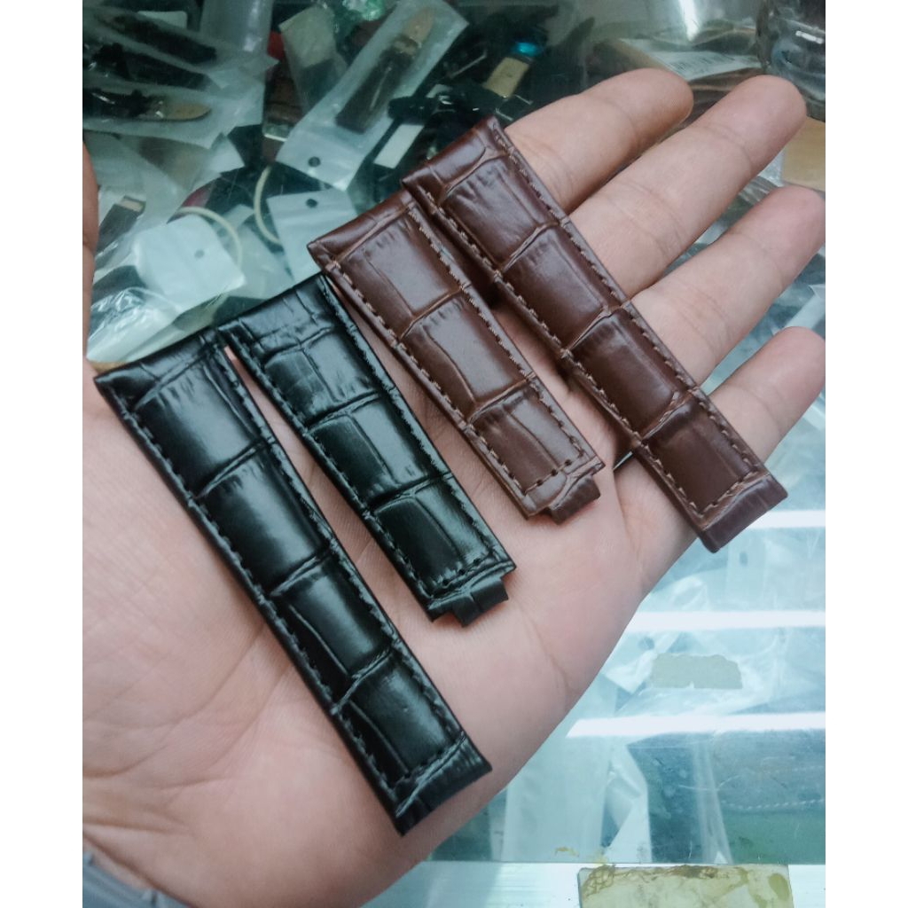 STRAP TALI JAM TANGAN KULIT ROLEX DAYTONA LEATHER KULIT 20MM BERKUALITAS