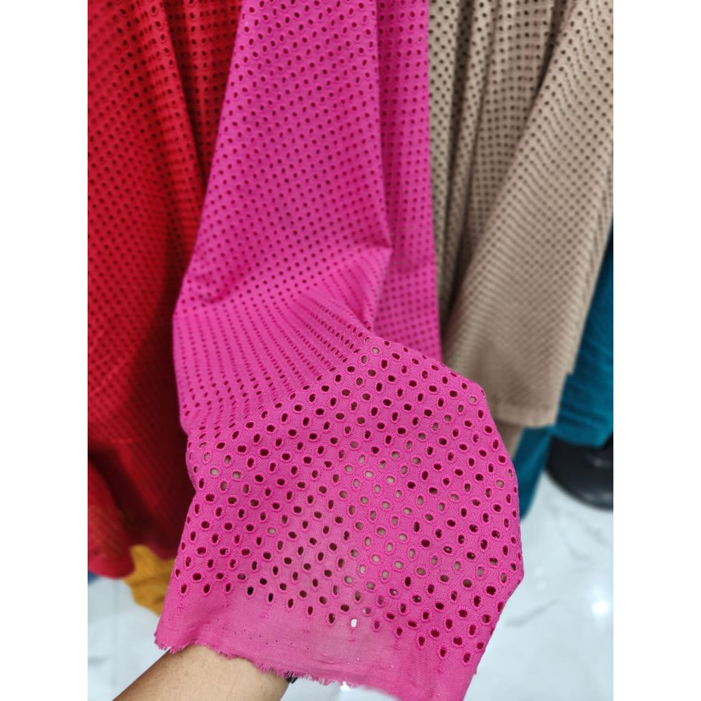 Harga/0,5 m | Kain Katun Bordir Premium | Kain Katun Bordir Meteran | Bahan Katun Bordir Premium | B