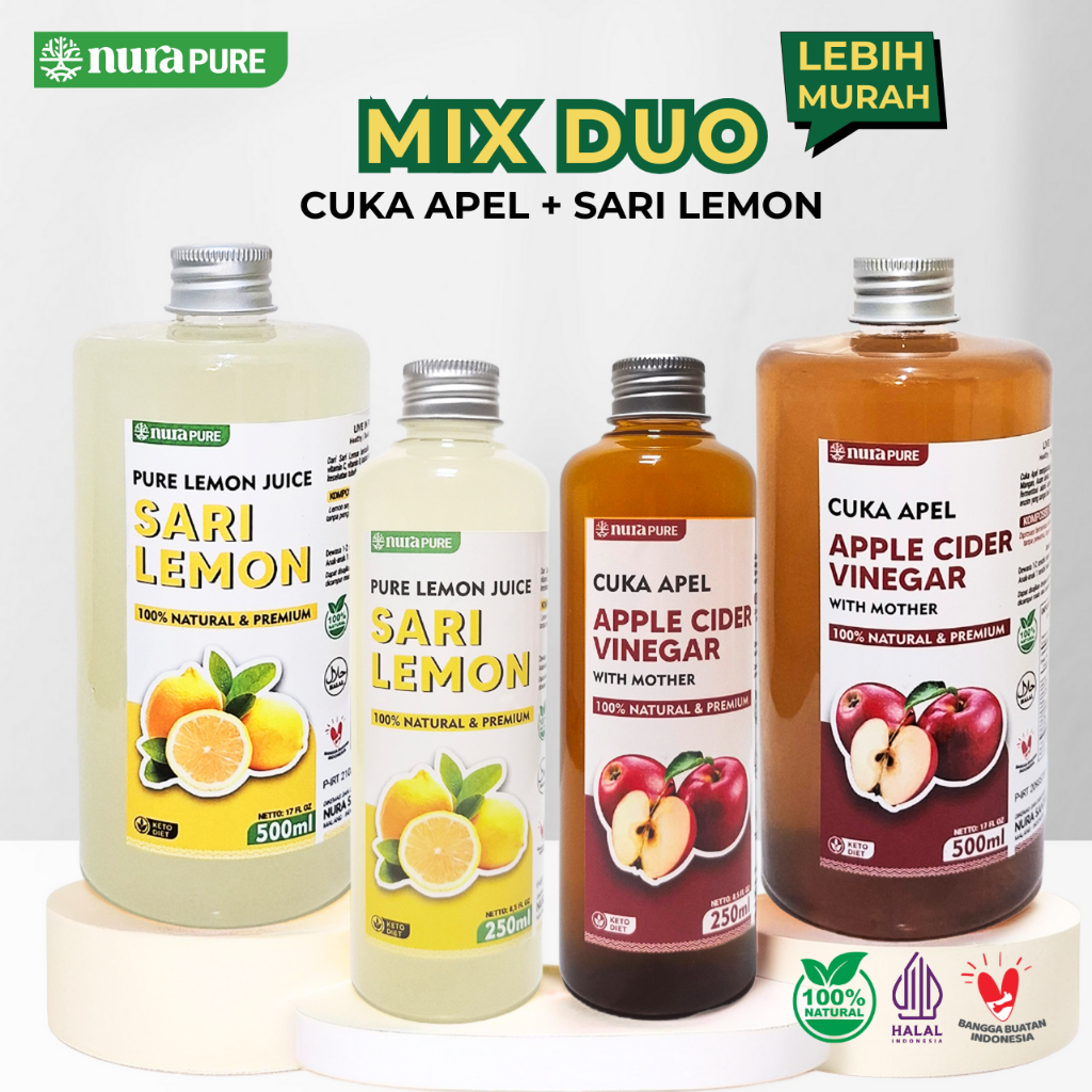 

NuraPure Cuka Apel Sari Lemon Diet Detox - Mix Duo Murah