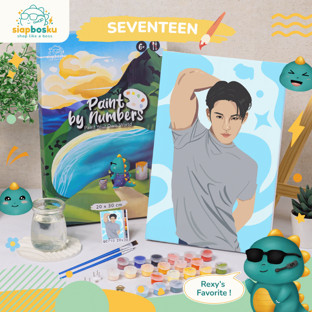 

SIAP BOSKU KANVAS LUKIS PAINT BY NUMBER AESTHETIC 20x30 CM - SEVENTEEN