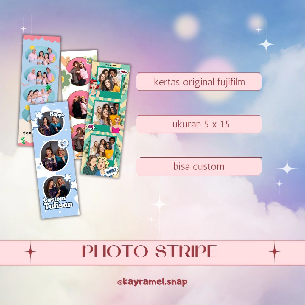 cetak foto stripe - kertas original fujifilm