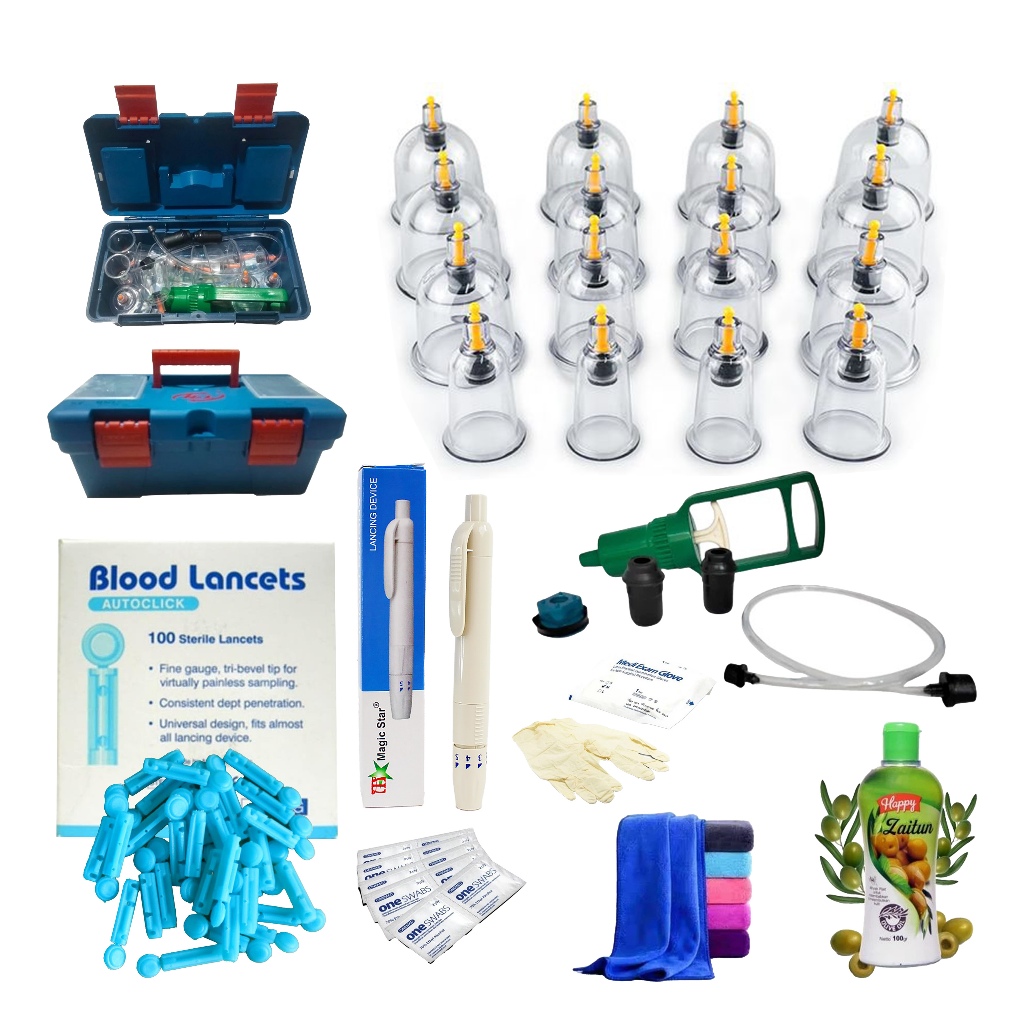 Set Bekam Lengkap 12 Cup Tebal Alat Bekam Lengkap Cocok untuk Terapi