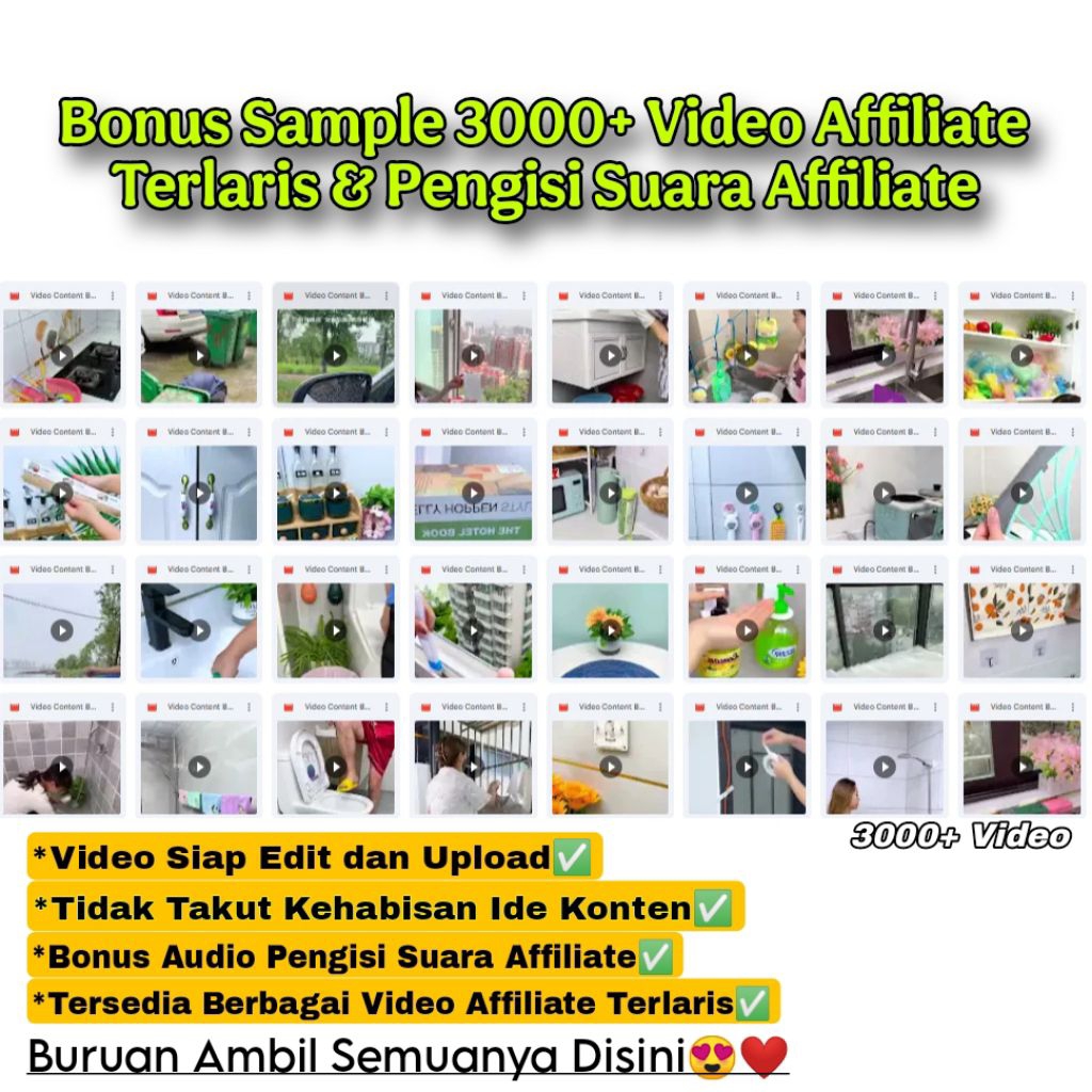 Konten Video Affiliate Produk Terlaris & Produk Viral