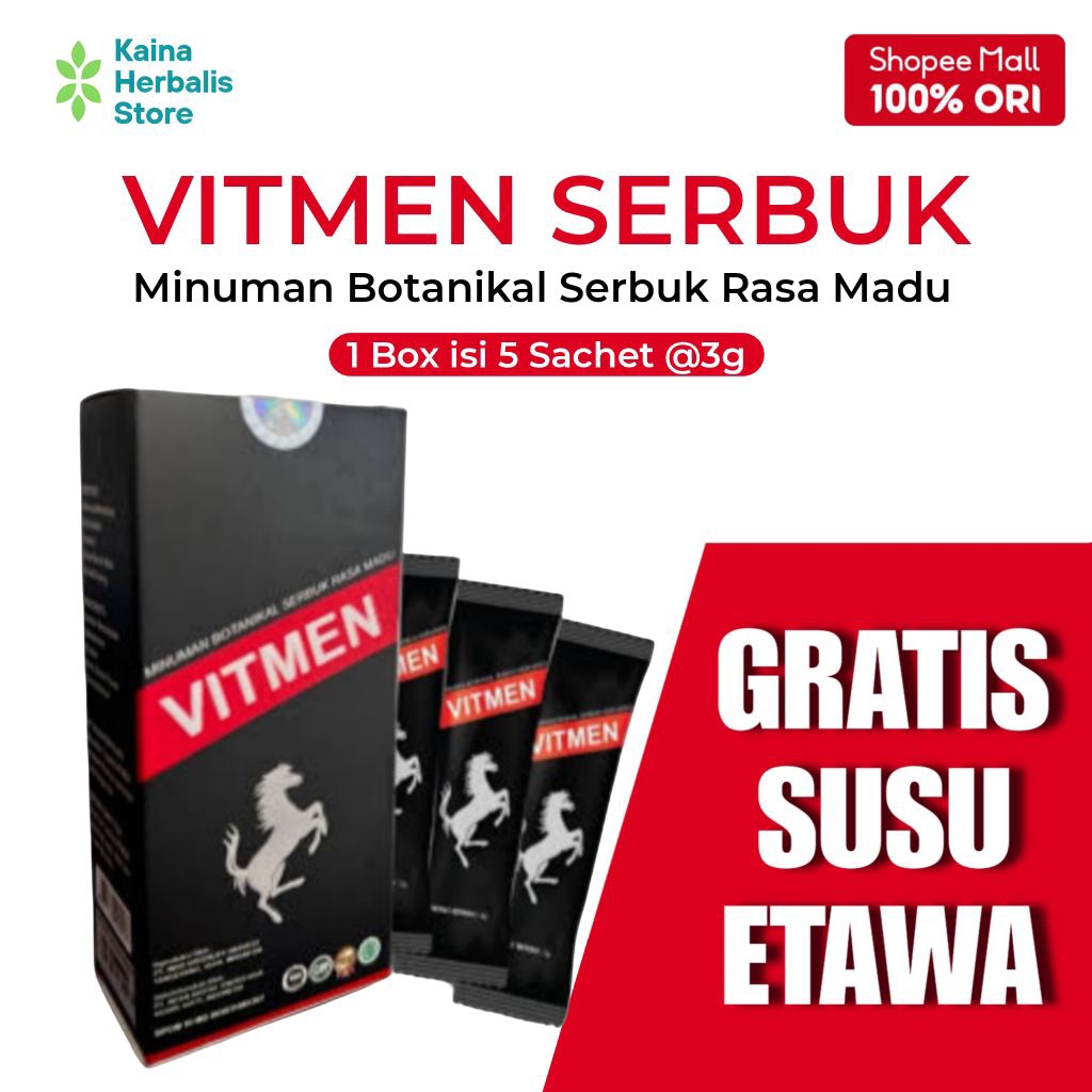 Vitmen - Minuman Serbuk Botanikal Rasa Madu (1 Box isi 5 Sachet)