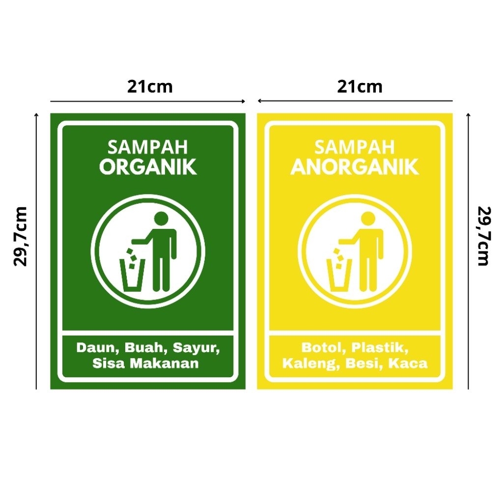 

Stiker K3 Sampah Organik/Anorganik (Waterproof)